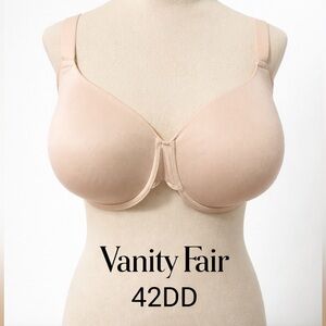 Vanity Fair 76267 Soft Blush Underwire T-Shirt Bra 42DD Full Coverage